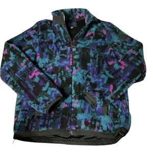 American Eagle Vibrant Patterned Fleece Jacket